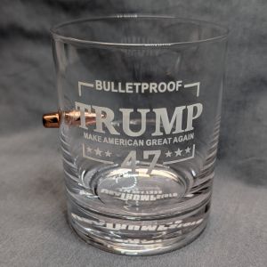 Bulletproof Trump 47 Whiskey Glass