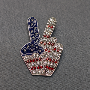 Red, White & Blue Peace Pin